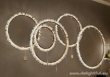 cristal chandelier Halo  by Manooi ( 5 rings vertical ) replica