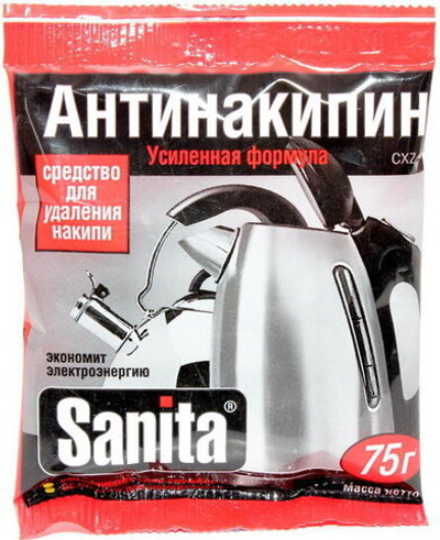SANITA Чистящий порошок АНТИ-НАКИПИН 75 г.