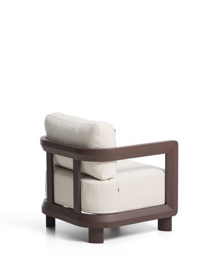 Уличное кресло Nerano из коричневого алюминия