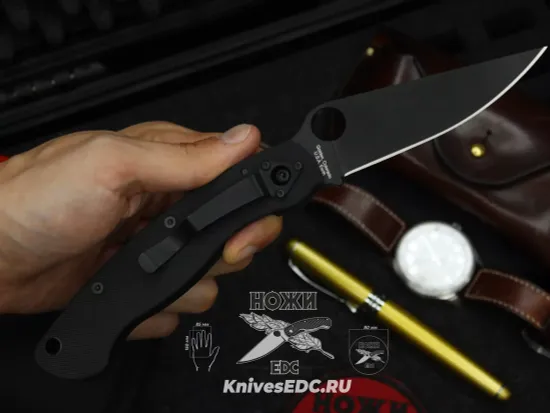Складной нож Spyderco Military C36GPBK c клинком из стали CPM-S30V, рукоять G10