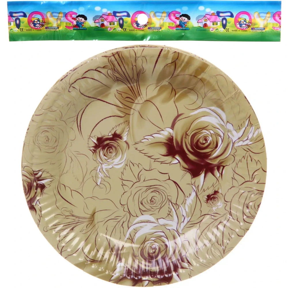 Тарелка бумажная 18 см в наборе 10 шт «Изящные цветы»