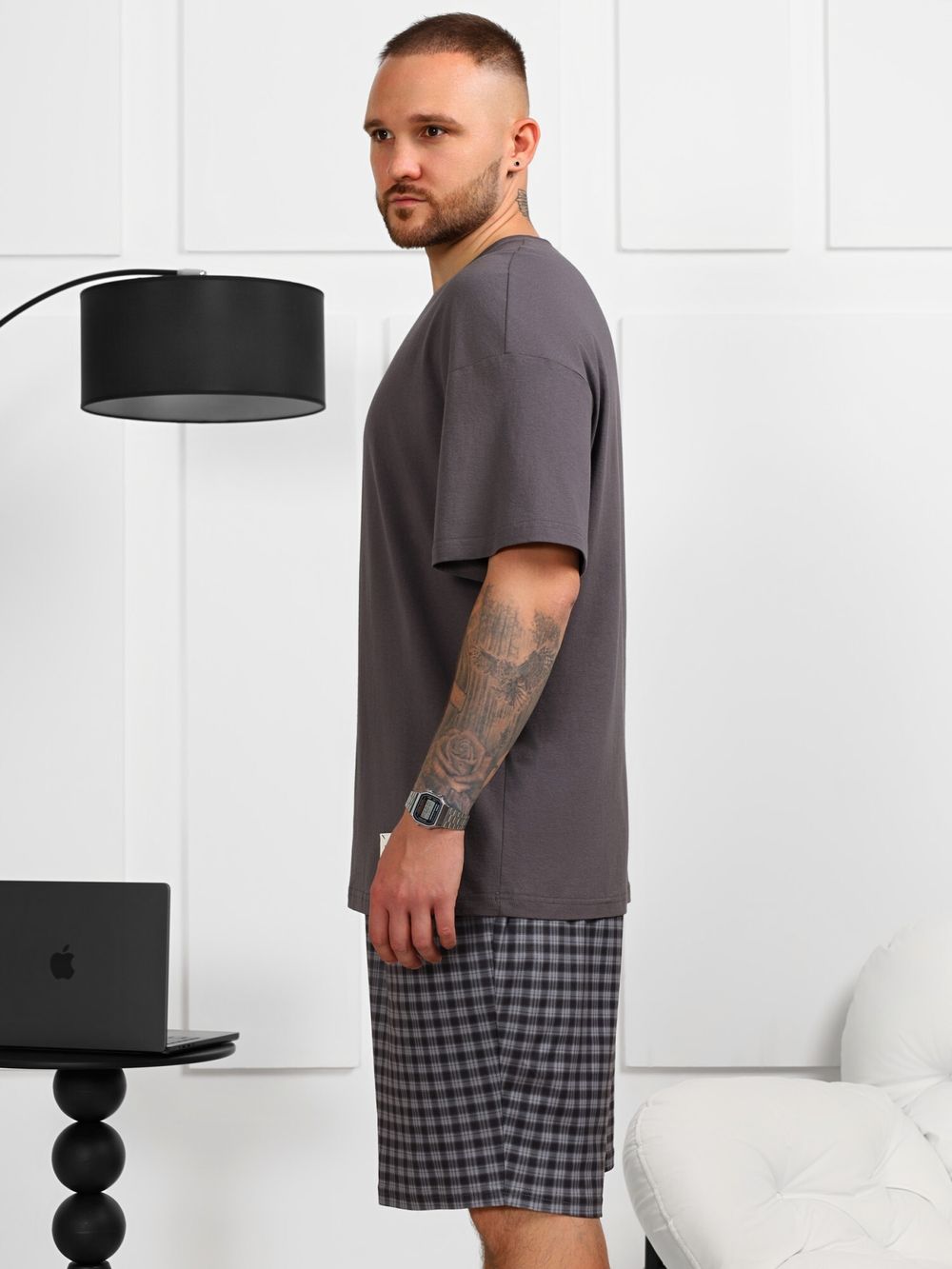 Фуфайка (футболка) мужская Генри-4 Виотекс ГРАФИТОВЫЙ