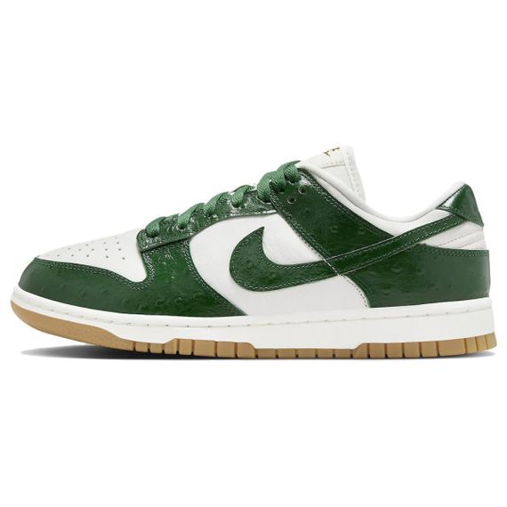 NIKE Dunk Кроссовки для скейтбординга Низкие Бело-зеленые Женские