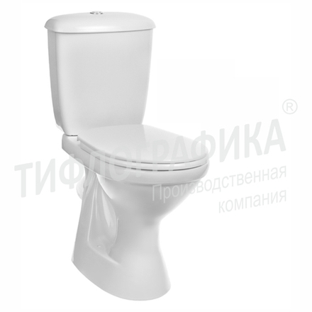 Унитаз-компакт для инвалидов "Идеал" с косым выпуском 820x370x600 мм