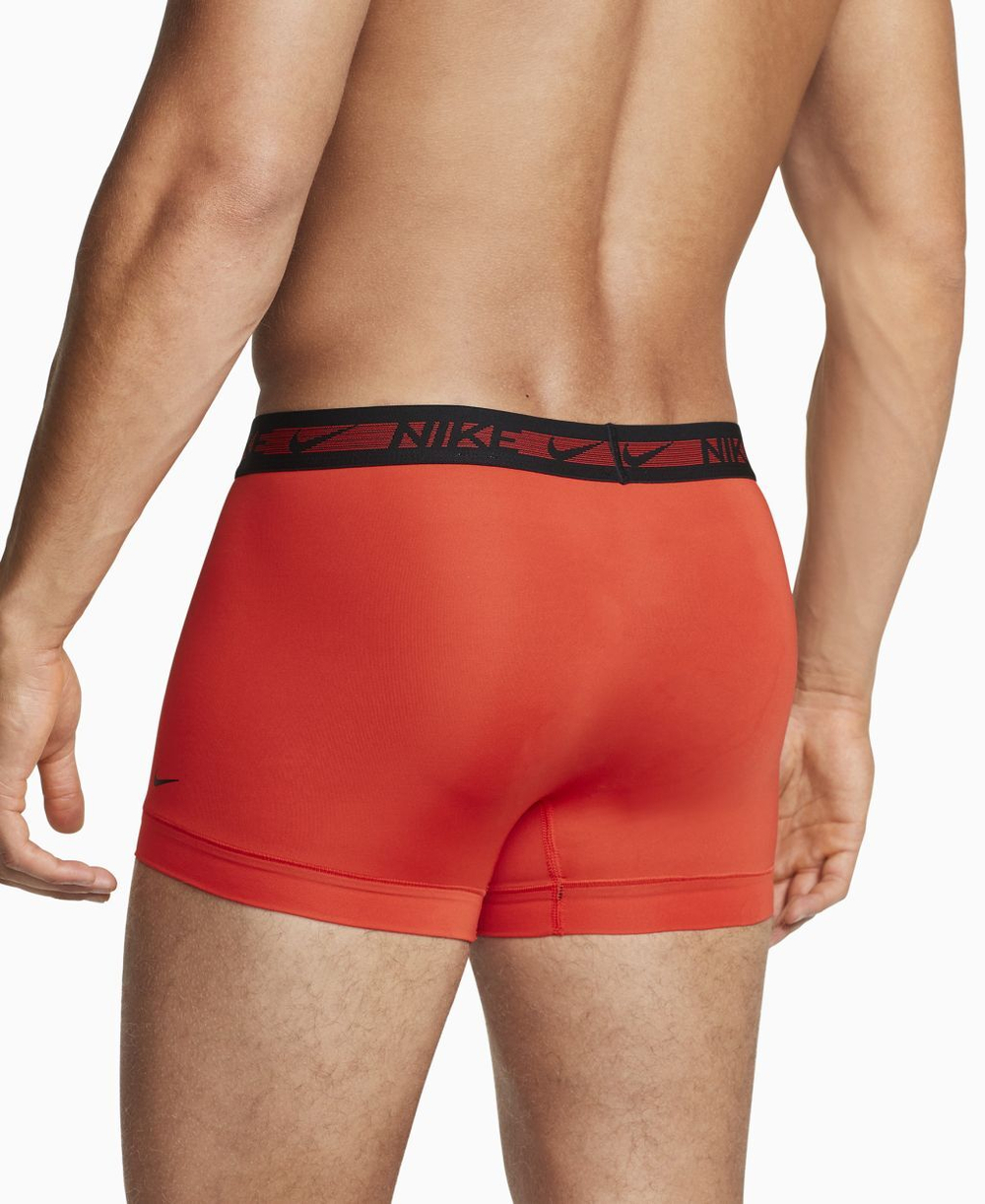 Мужские спортивные боксеры Nike Dri-Fit Ultra Stretch Micro Trunk 3P - habanero red/medium blue/obsidian
