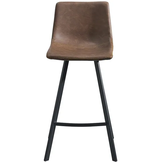 Полубарный стул Netro 66 см, коричневый на черных металлических ножках | Купить в Hallberg.ru
