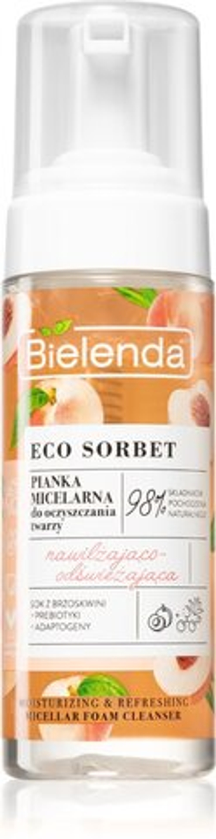 Bielenda Eco Sorbet Peach - мицеллярная очищающая пенка /   150  ml  / GTIN 5902169045364