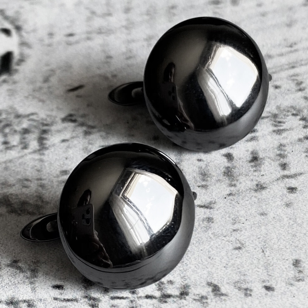 Ювелирные швензы с покрытием черный металл, 15*15 мм, цена за пару