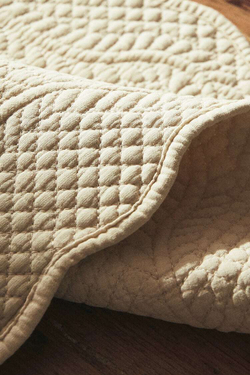 ZARA HOME САЛФЕТКА ИЗ СТЕГАНОГО ТРИКОТАЖА, СВЕТЛО-БЕЖЕВЫЙ