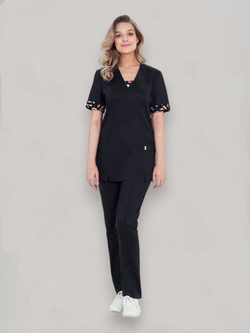 Костюм медицинский женский | Бл-348 а+Б-101 клеон лайт