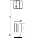 Заготовка сувальдного ключа 10642 Бордер-5 литье (92*21*24мм) (5мм) пластик (BRD5DP)