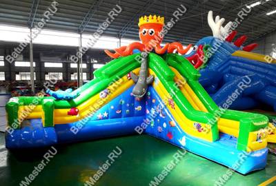 Надувной наземный аквапарк «Король осьминогов» 7*6*5 м