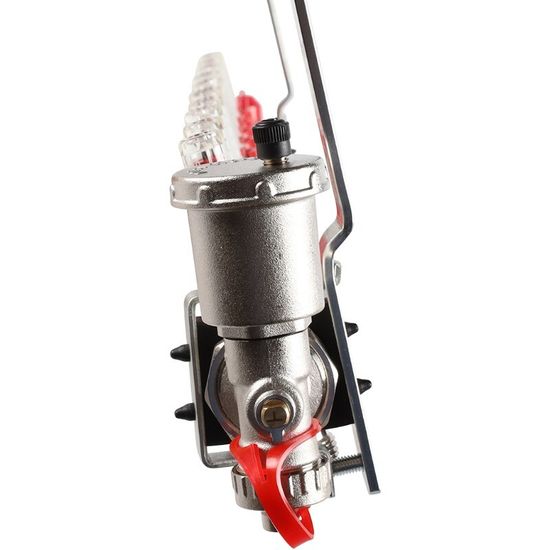 Коллектор Rommer 1"x3/4" на 10 контуров с расходомерами в сборе (нерж. сталь) RMS-1210-000010