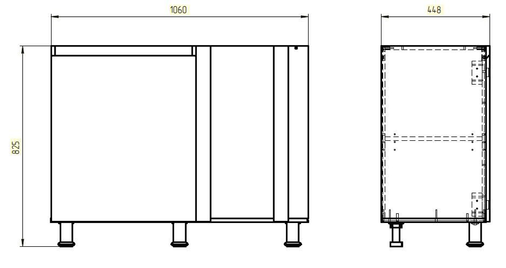 Модуль напольный угловой Севилья №12, 106х45х83, белый, Dipriz