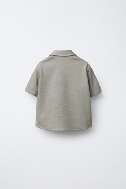 ZARA РУБАШКА COMFORT, ЗЕЛЕНЫЙ