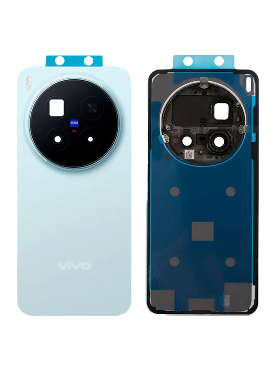 Задняя крышка для Vivo X300 Pro голубая (Blue) со стеклом камеры