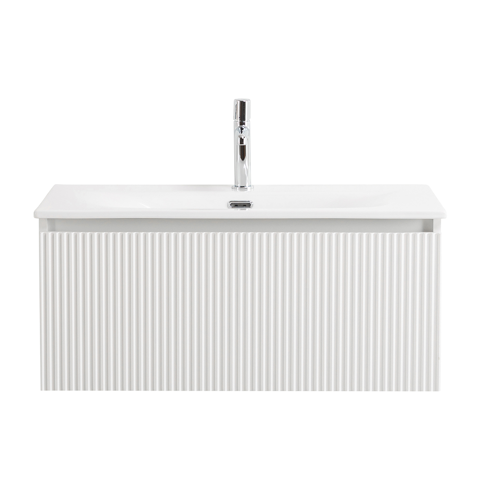 Тумба с раковиной подвесная BelBagno UNO-800-1C-SO-BO Bianco Opaco, раковина белая BB-8099-80