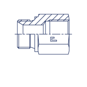Соединение PF BSP 3/8 - BSP 3/8 L45