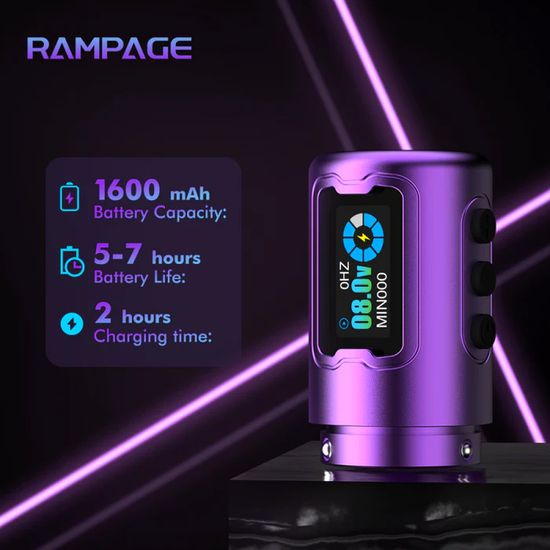 INKIN Rampage "4.5 Purple" by Ez Tattoo - беспроводная тату машинка I'Kin (INKin)