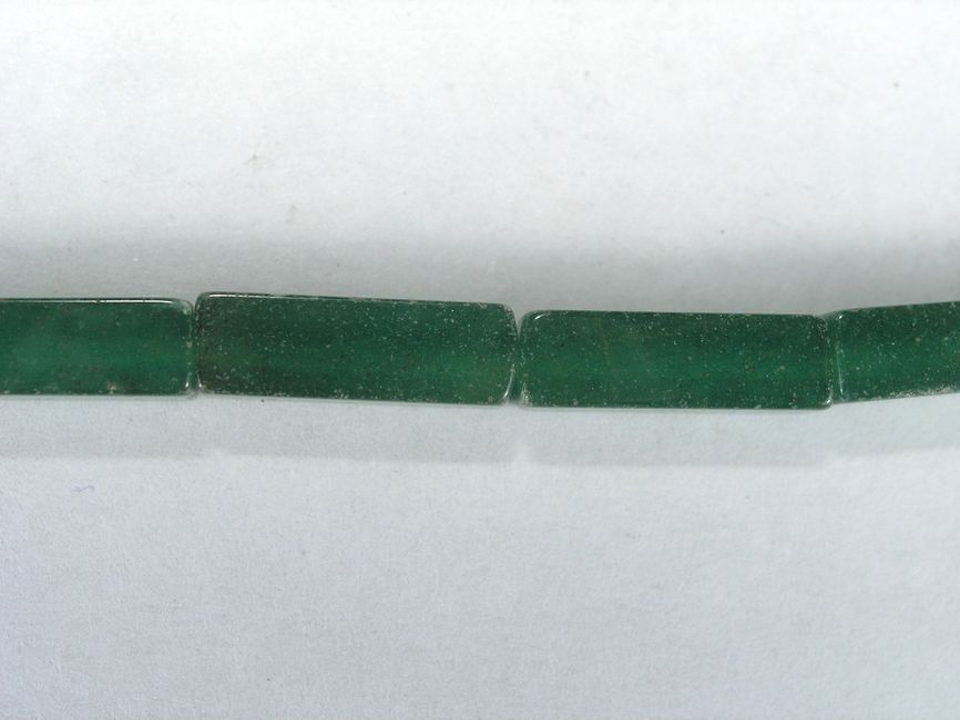 Бусина из авантюрина зеленого, фигурная, 4x13 мм (цилиндр, граненая)