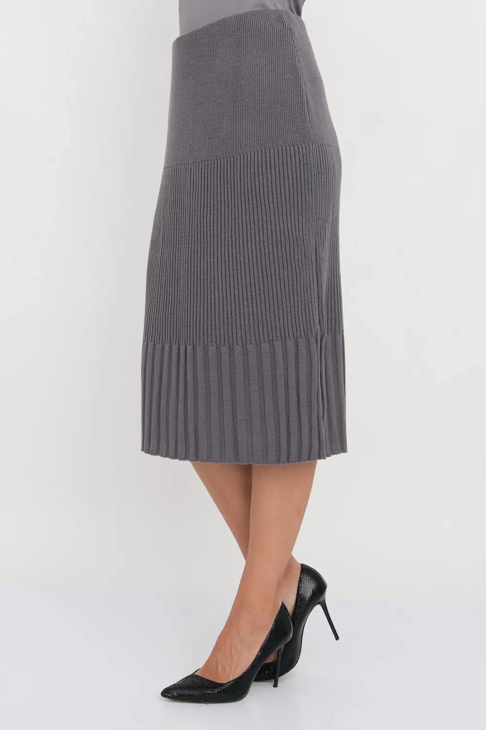 Юбка И 001 дл/серый