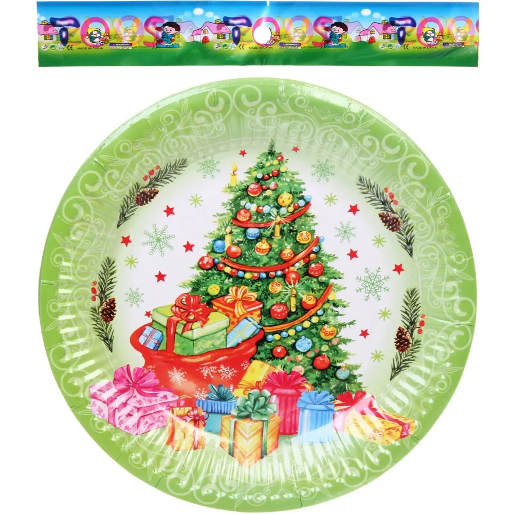 Тарелка бумажная 18 см в наборе 10 шт «Нарядная красавица»