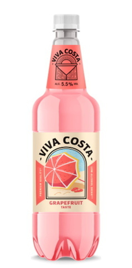 Коктейль слабоалкогольный "Viva Costa" Grapefruit 0,95л. Лидское пиво