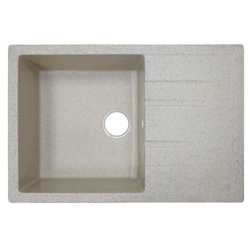 Кухонная мойка AZARIO Rio 750x505x185 искусственный мрамор, с "крылом", сифон в комплекте, цвет песочный (CS00105228)