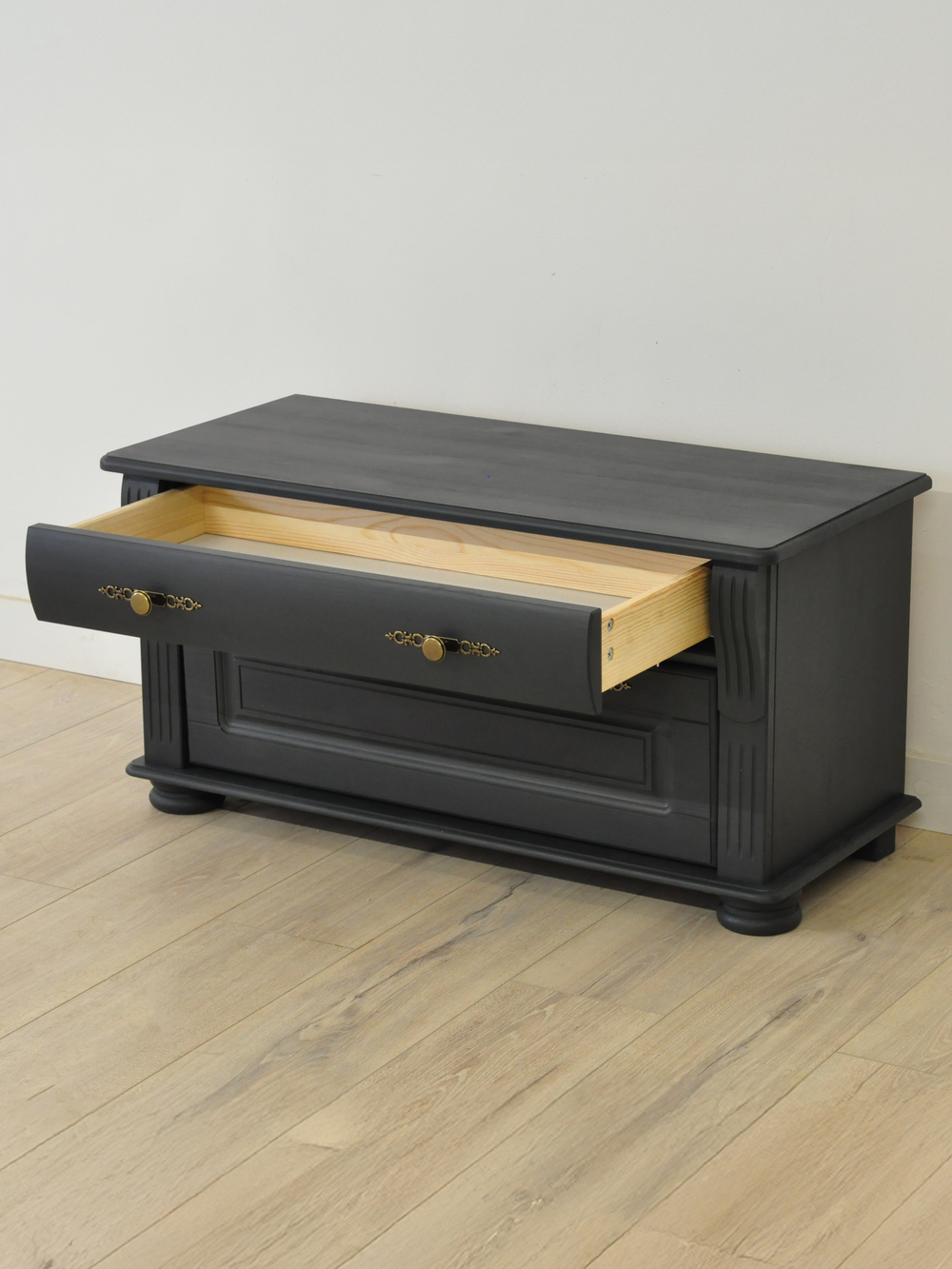 Скамья в прихожую Сюзанна из сосны, обувница