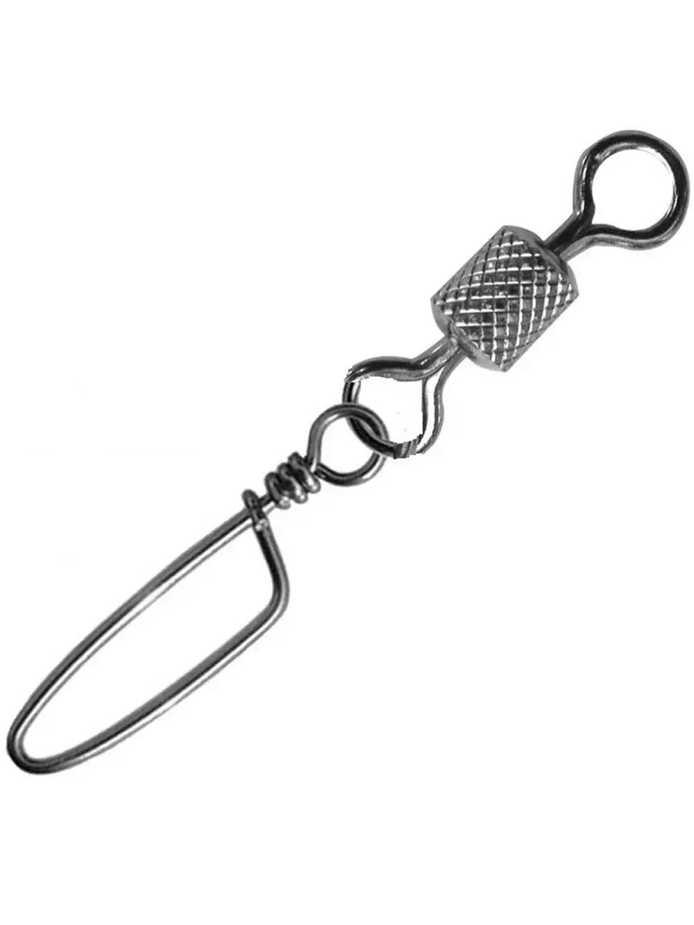 Карабин с вертлюгом для рыбалки SY-3024 №05 (упк. 8 шт.)