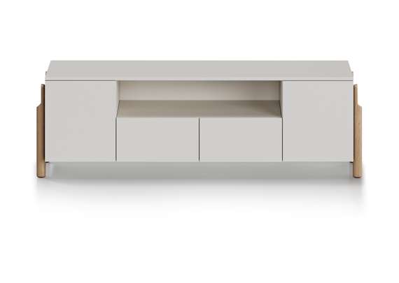 Тумба Basic под ТВ с нишей ширина 170 см (дымка)