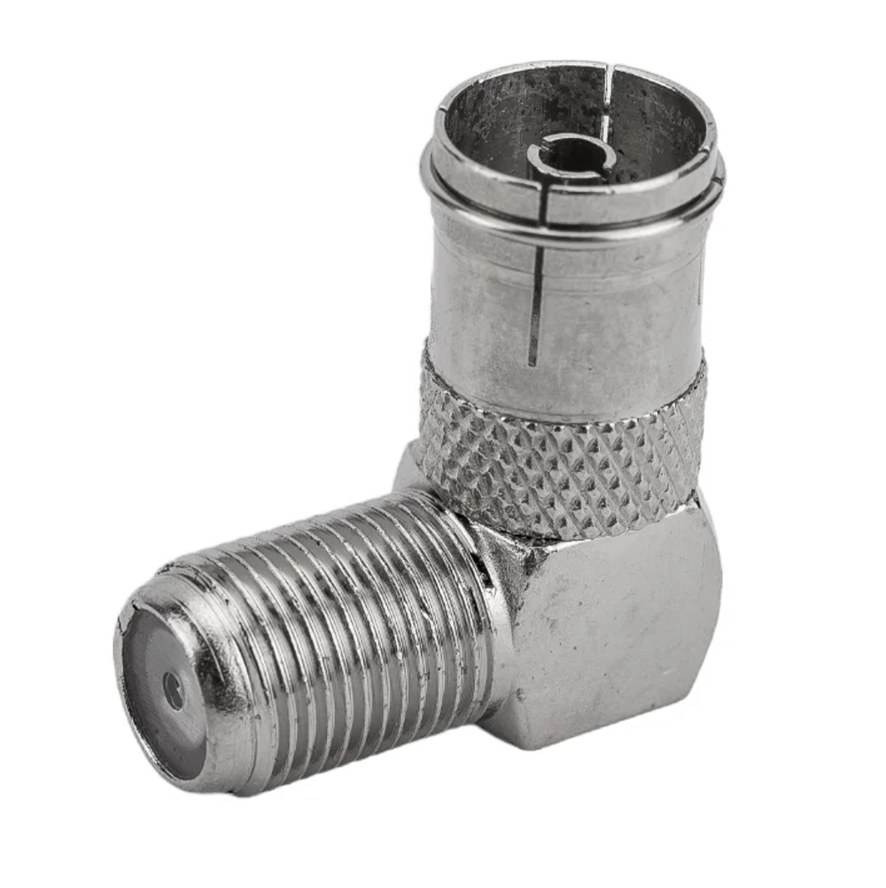 Переходник TDM F гнездо - TV разъём угловой, SQ1809-0015, индивидуальная упаковка