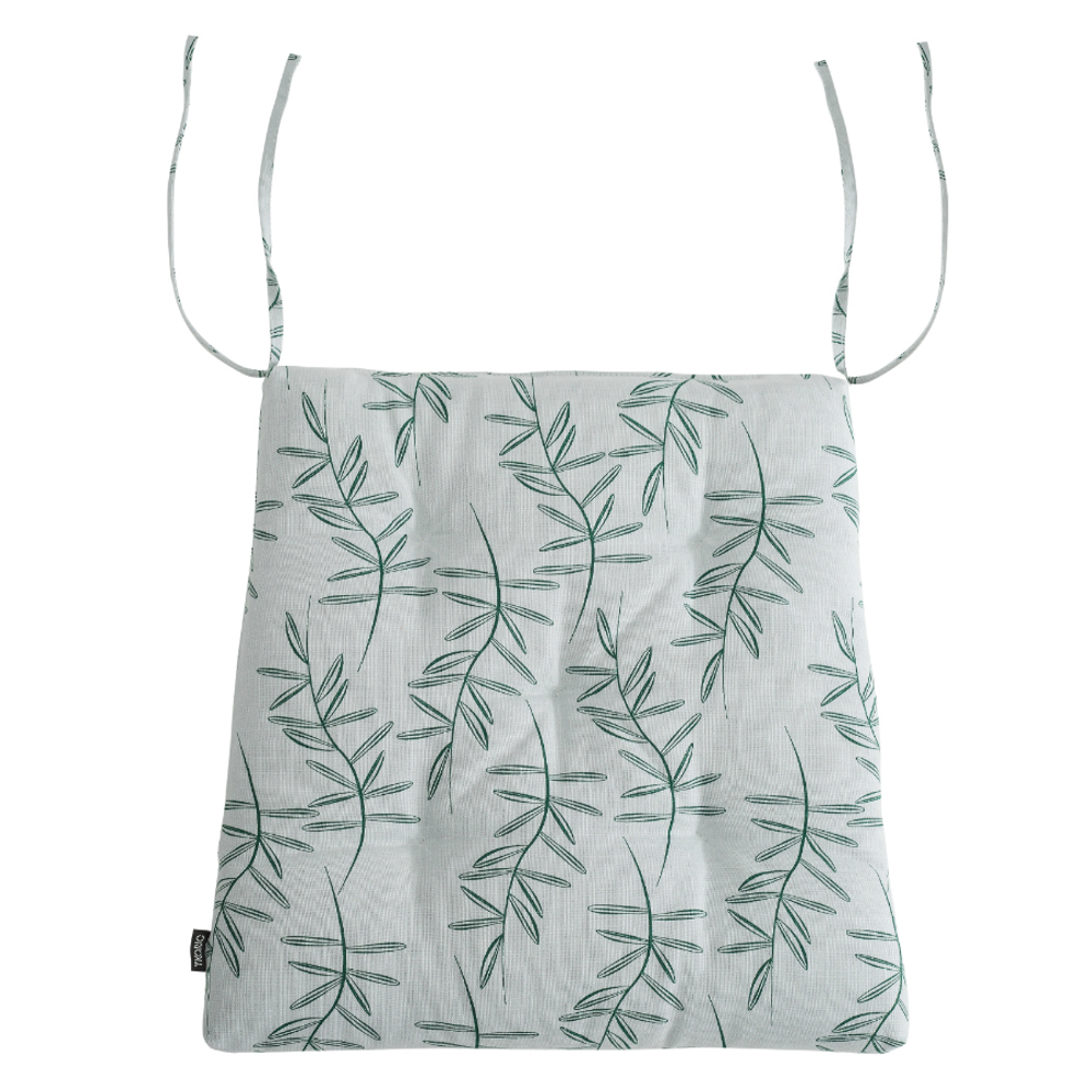 Подушка на стул из хлопка с графичным принтом Папоротник russian north, 40х40х4 см