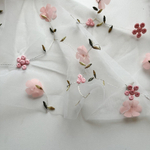 Фатин Розовые цветы