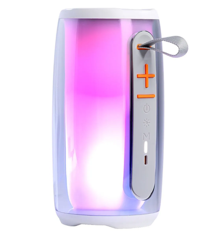 Колонка SmartBuy GEM 2, 20Вт, Bluetooth, MP3, FM-радио, RGB (белая)