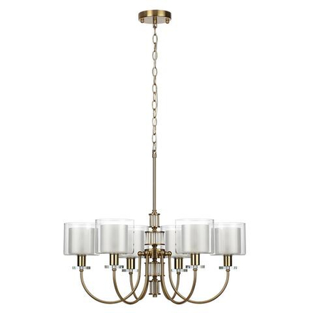 5088/6 CLASSIC ODL25 635 античная бронза/стекло Люстра E14 6*40W SAGA