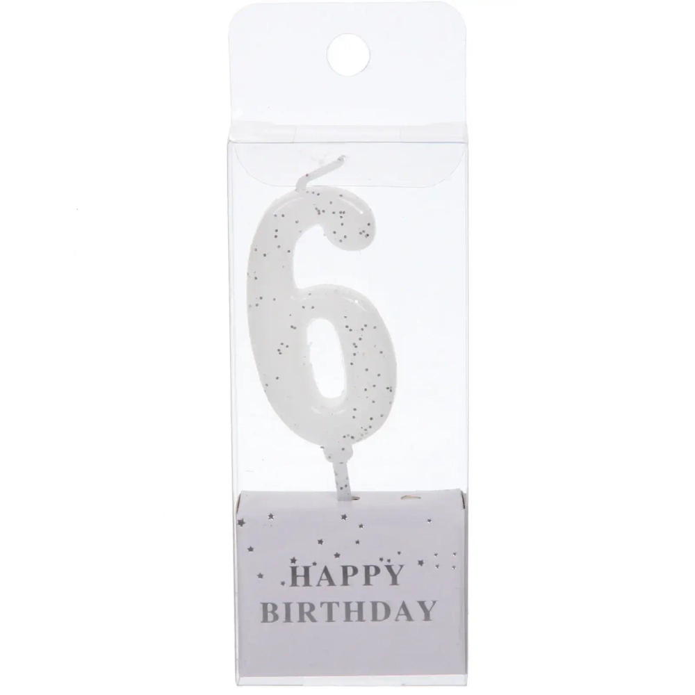 Свеча для торта Цифра Фактура «6» 4,6 см