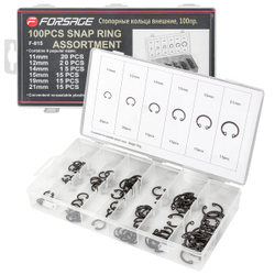 Стопорные кольца внешние, 100пр. Forsage F-815