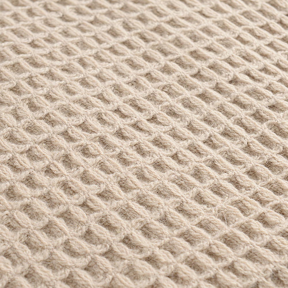 Плед шерстяной 130х180см Tkano Essential бежево-серый