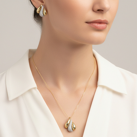 Комплект Fiore Luna, колье и серьги SG205870E-001 G