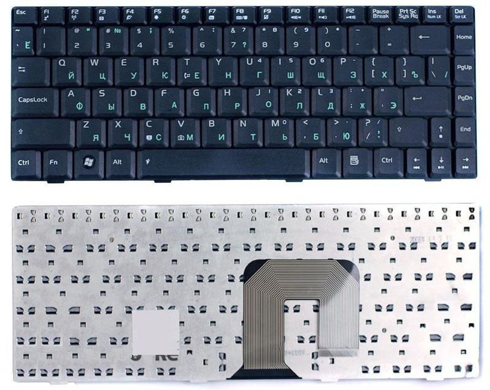 Клавиатура для ноутбука Asus F9, F9S, F9E, F9D, F6, F6V, U3, U6 Series (Г-образный Enter. Черная)