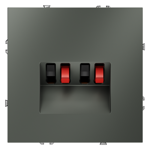 Розетка акустическая встраиваемая VOLTUM S70 4-местная, (титан)