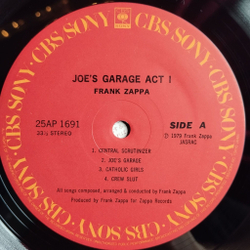 Винтажная виниловая пластинка LP Frank Zappa Joe Garage Act I (Japan 1979) (Obi) Catholic Girls