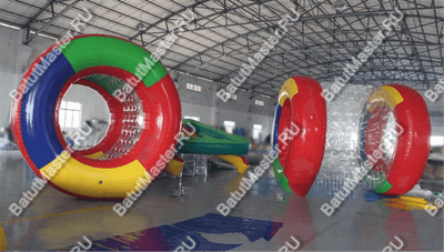 Аттракцион Водный роллер "Ватрушка" ПВХ, размер 2,2*2*2 м