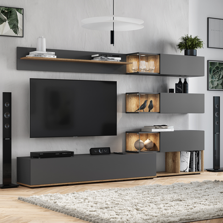 Гостиная Рига ГС-01 каньон/графит