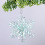 Подвеска "Волшебство зимы" 13*13 см, Зелёный (Серпантин)