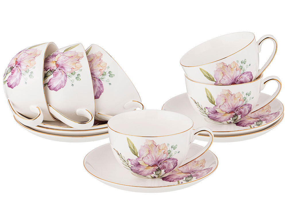 Чайный набор 12 предметов 280мл "Irises"