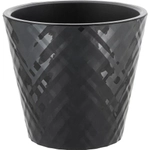 Горшок для цветов InGreen Manhattan D125мм, 1 л c дренажной вставкой, оникс
