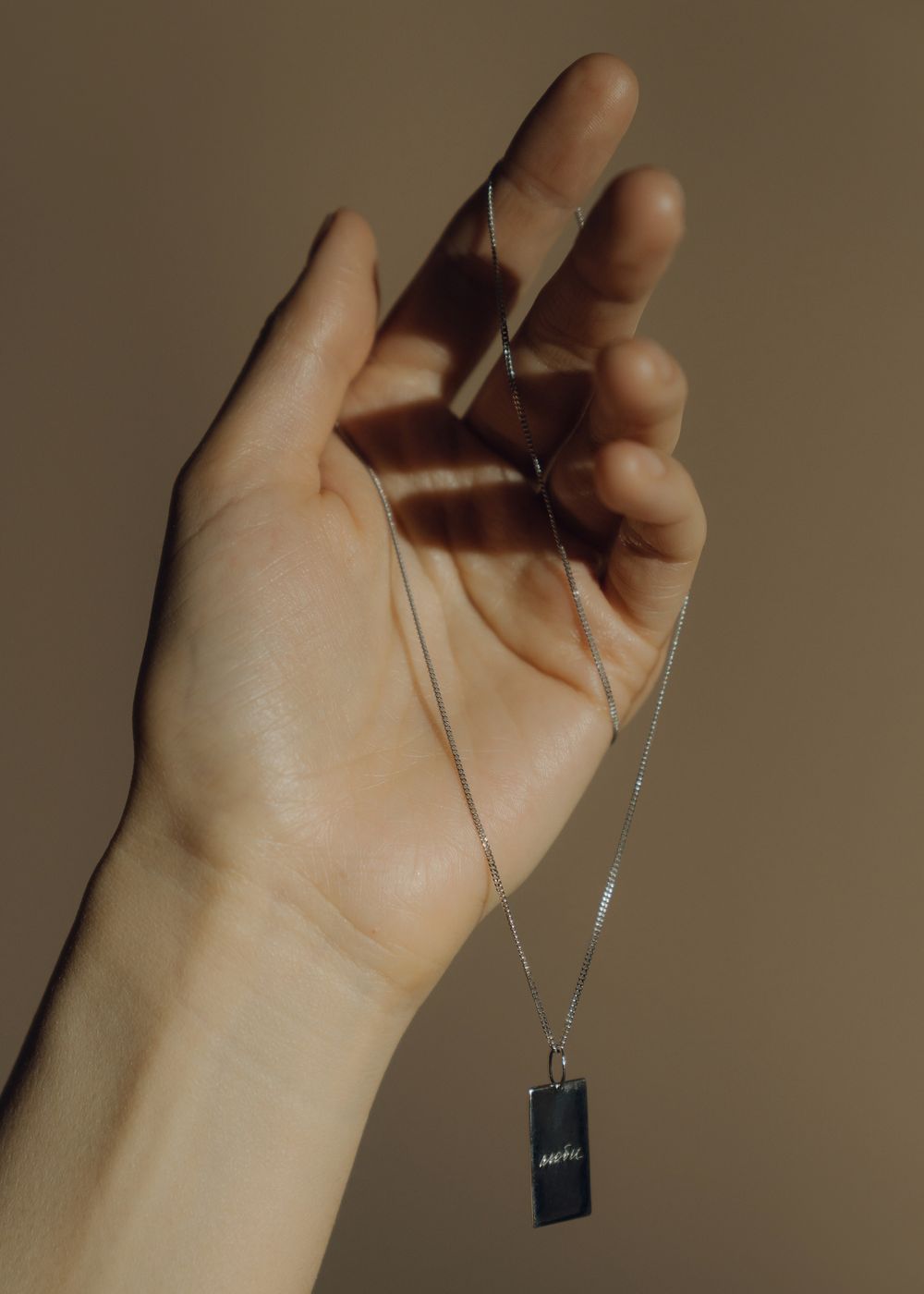 Подвеска карта таро Влюбленные малая родий La Lune