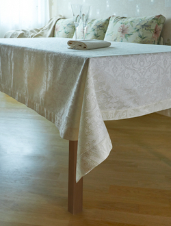 Скатерть 160х180 и 6 салфеток Gamba 9883 Panna шампань